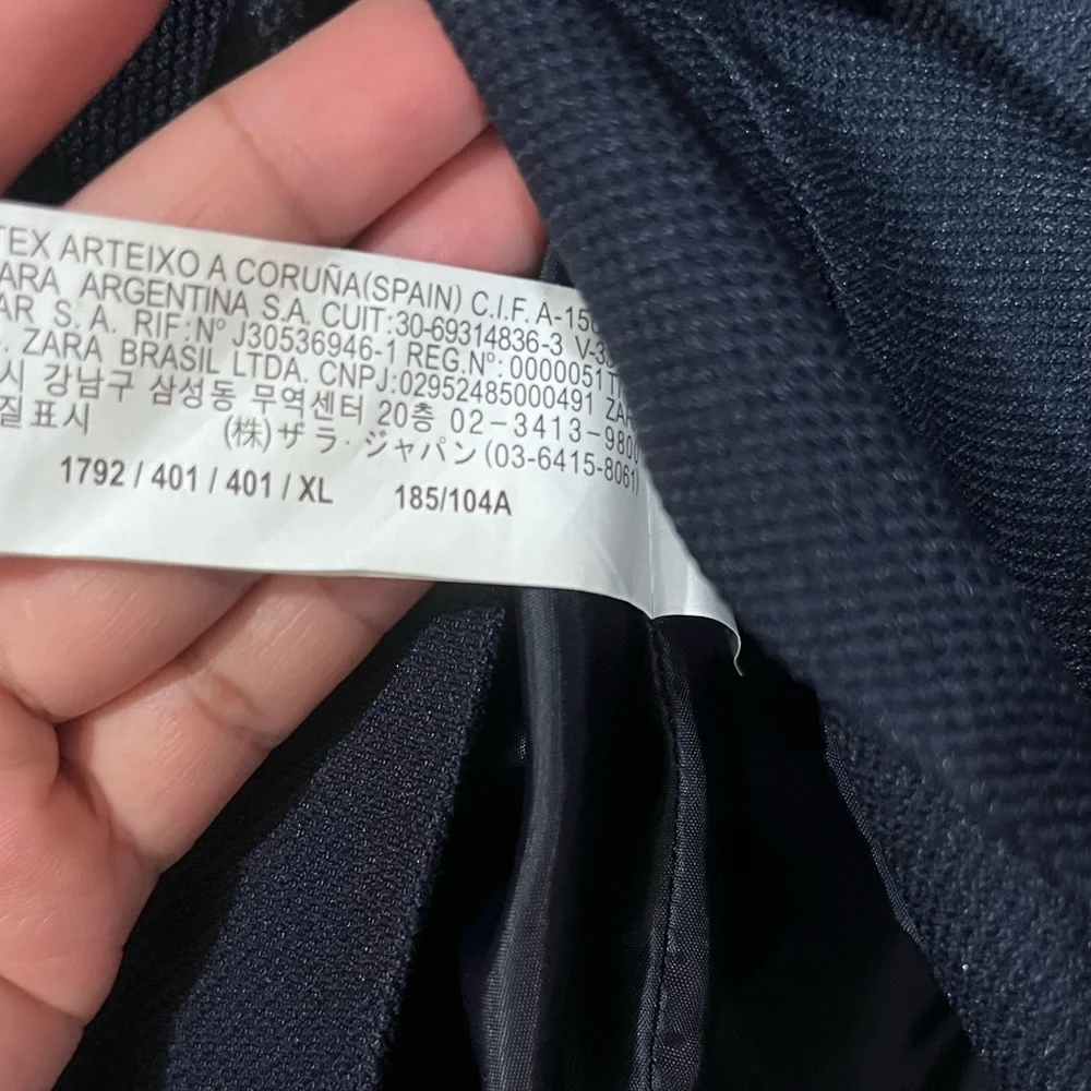 Zara Collection Mens Full Zip Jacket Blue 100%Polyester 
 Long Sleeve Casual XL - Picture 6 of 7